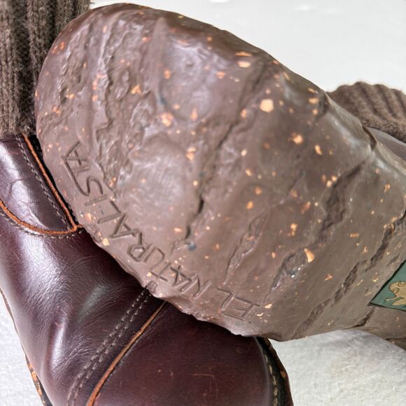 Size 6 - EUC El Naturalista Yggdrasil Red Leather Fold Over Sock Boots - Picture 10 of 11